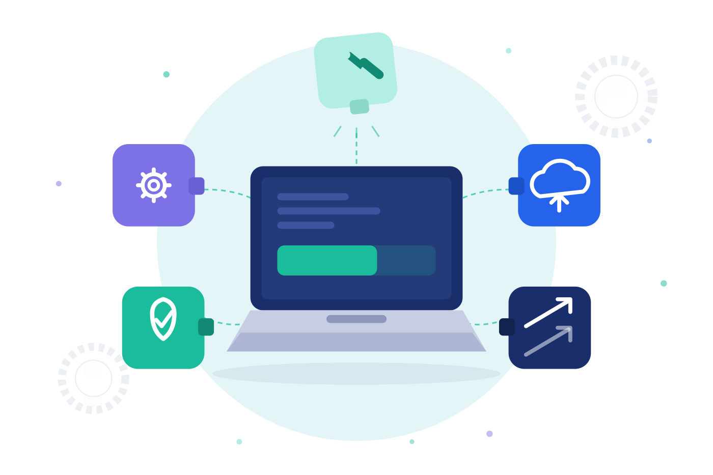 Business IT projects illustration