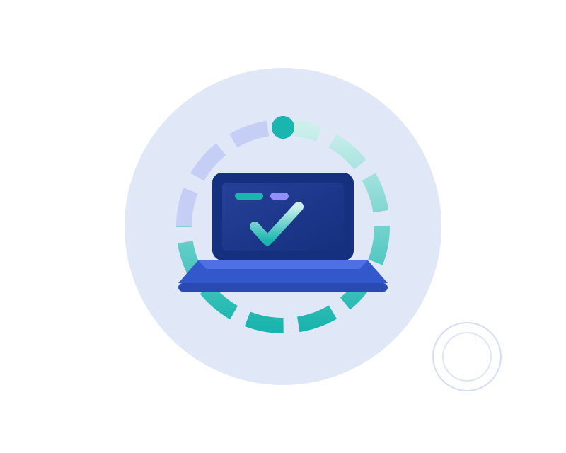 New computer setup illustration