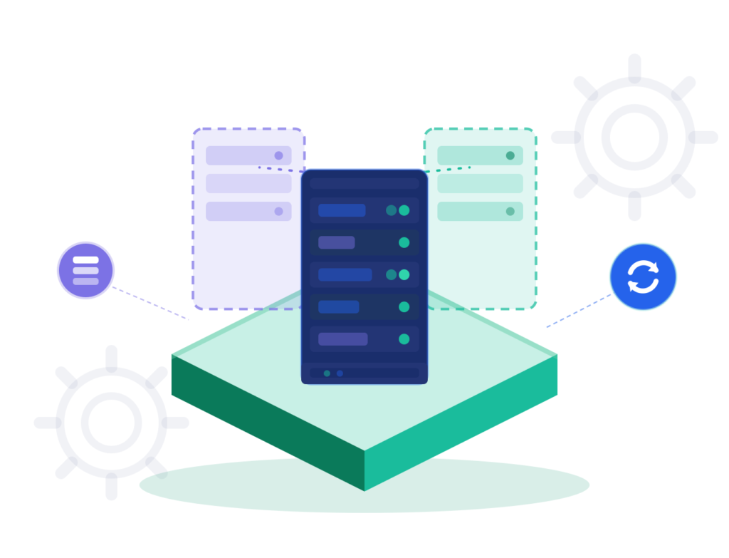 Server virtualisation illustration